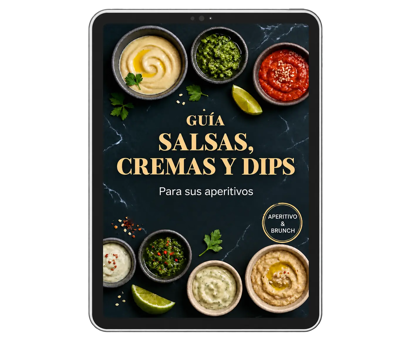 Portada de la guía de salsas, cremas y dips