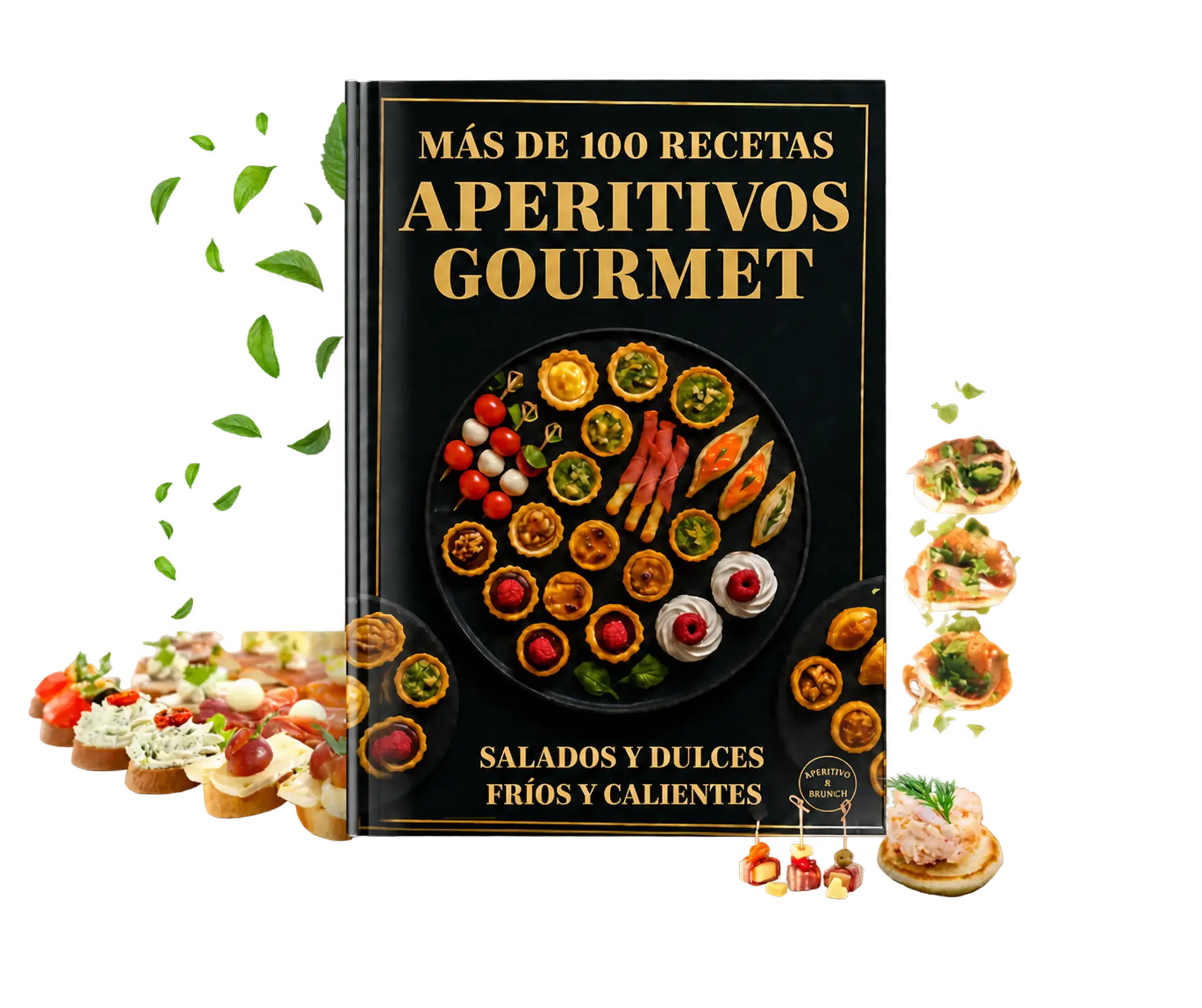 Portada del recetario Más de 100 recetas: aperitivos gourmet